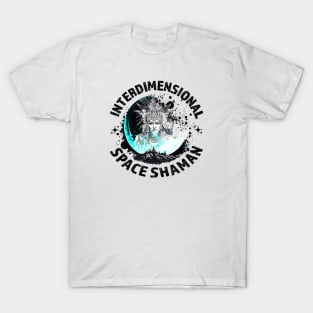 INTERDIMENSIONAL SPACE SHAMAN-moon blk T-Shirt